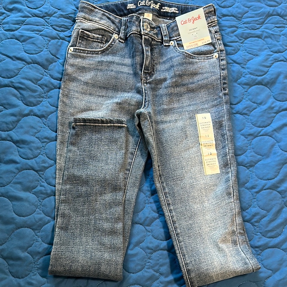Cat & Jack Blue Ankle Cropped Skinny Jeans NWT